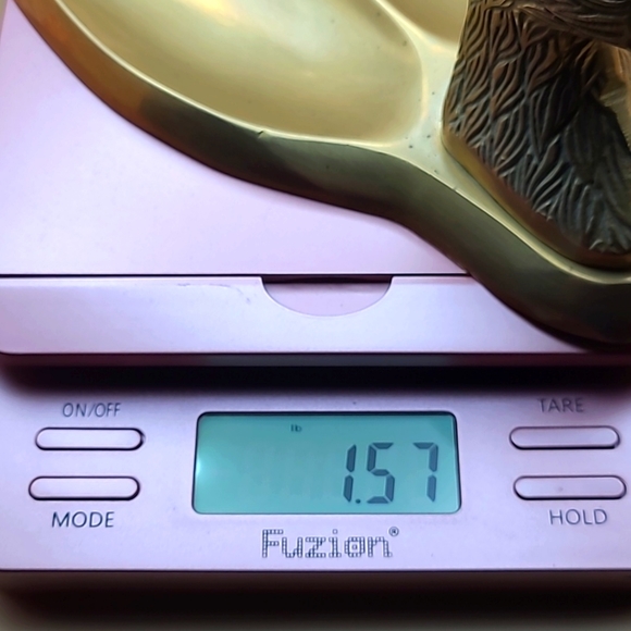 VTG 60s All Brass Duck Head Men's Dresser Caddy Catch All Valet Trinket Tray - Picture 7 of 7